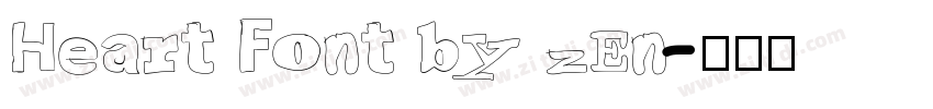 Heart Font by zEn字体转换